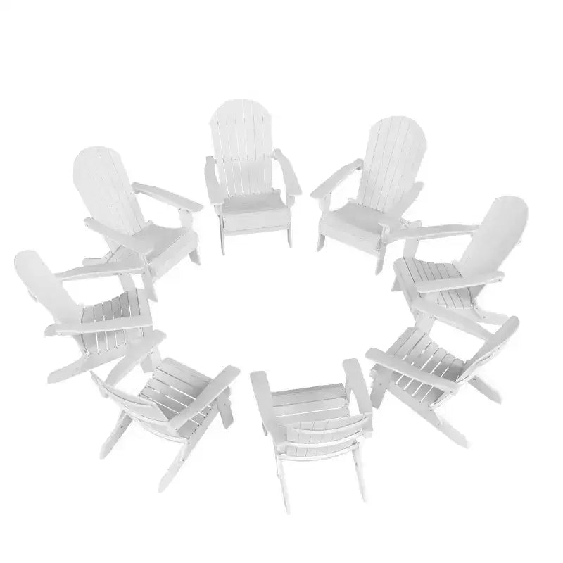 WestinTrends Sedia Adirondack Pieghevole da Esterno Tuscany HIPS (Set da 8)