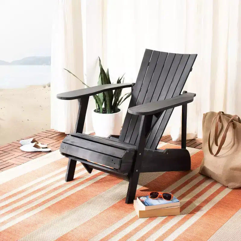 Poltrona Adirondack Merlin con poggiapiedi a scomparsa da interno/esterno - PAT6760 - Safavieh