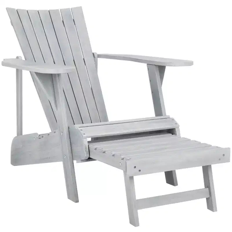 Poltrona Adirondack Merlin con poggiapiedi a scomparsa da interno/esterno - PAT6760 - Safavieh