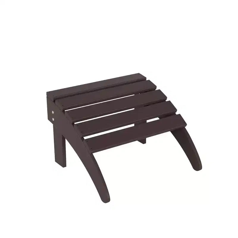 WestinTrends Malibu Sedia Adirondack Pieghevole da Esterno in HDPE con Pouf (Set da 2 Pezzi)