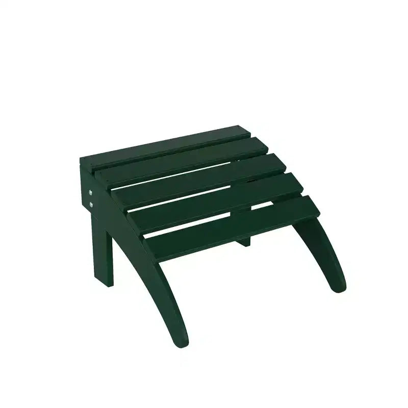 WestinTrends Malibu Sedia Adirondack Pieghevole da Esterno in HDPE con Pouf (Set da 2 Pezzi)