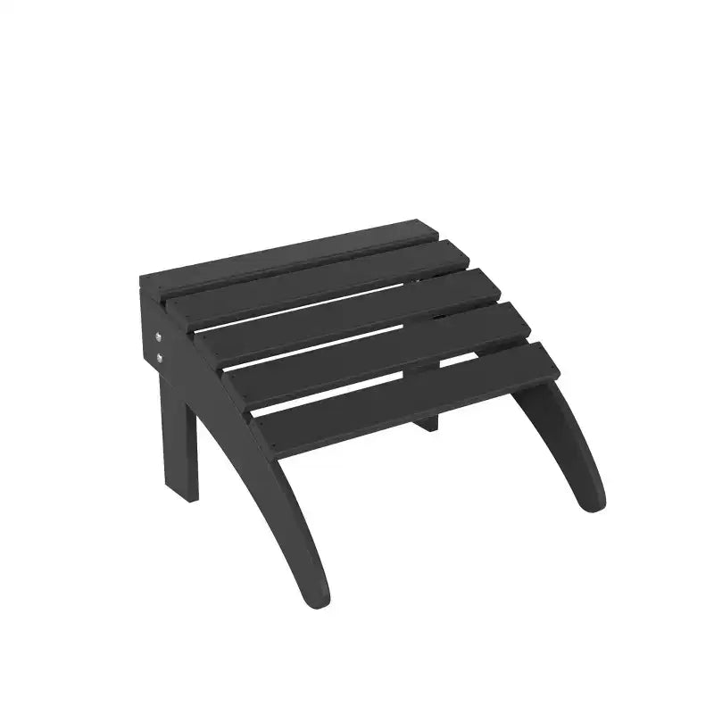WestinTrends Malibu Sedia Adirondack Pieghevole da Esterno in HDPE con Pouf (Set da 2 Pezzi)
