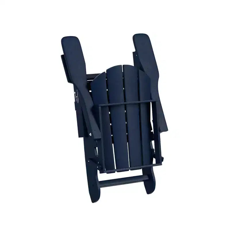 WestinTrends Malibu Sedia Adirondack Pieghevole da Esterno in HDPE con Pouf (Set da 2 Pezzi)