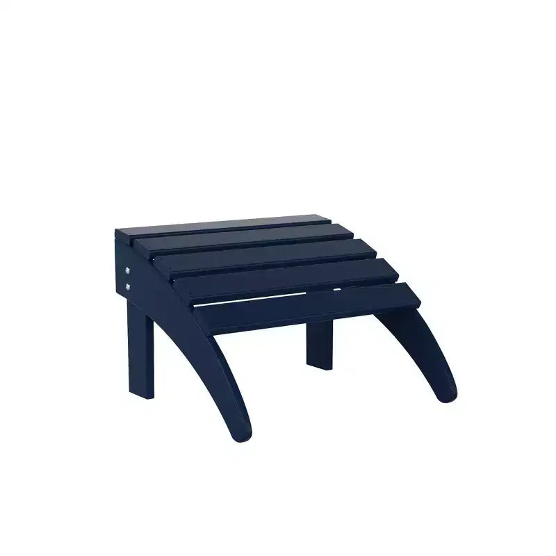 WestinTrends Malibu Sedia Adirondack Pieghevole da Esterno in HDPE con Pouf (Set da 2 Pezzi)