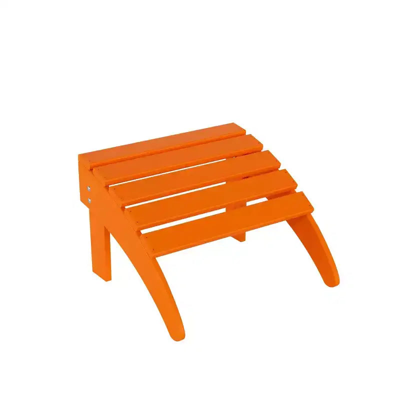 WestinTrends Malibu Sedia Adirondack Pieghevole da Esterno in HDPE con Pouf (Set da 2 Pezzi)