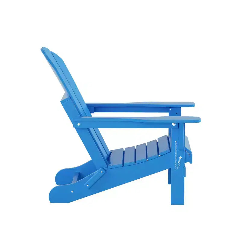 WestinTrends Malibu Sedia Adirondack Pieghevole da Esterno in HDPE con Pouf (Set da 2 Pezzi)