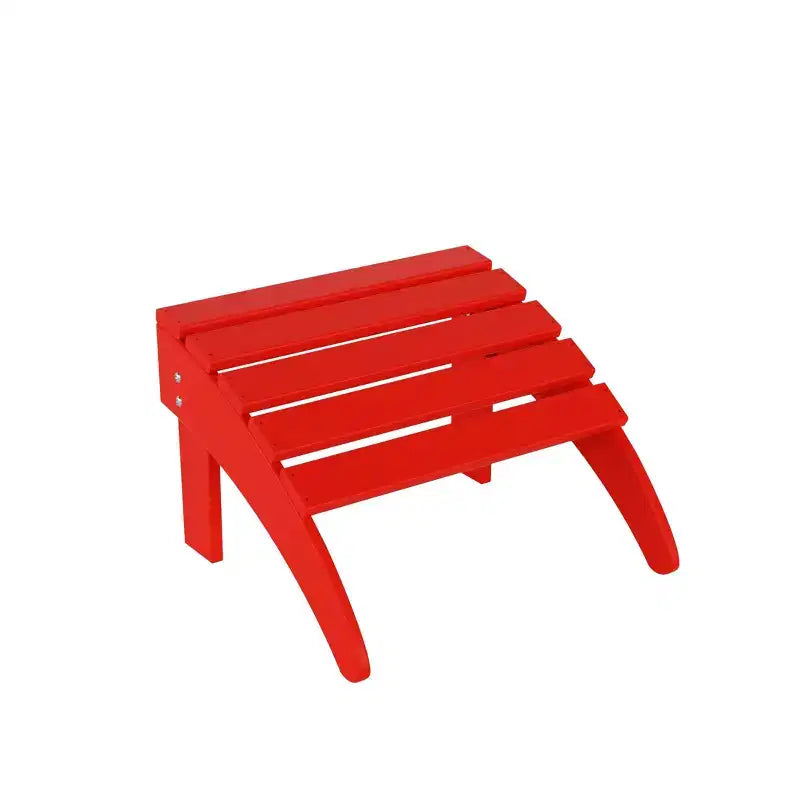 WestinTrends Malibu Sedia Adirondack Pieghevole da Esterno in HDPE con Pouf (Set da 2 Pezzi)
