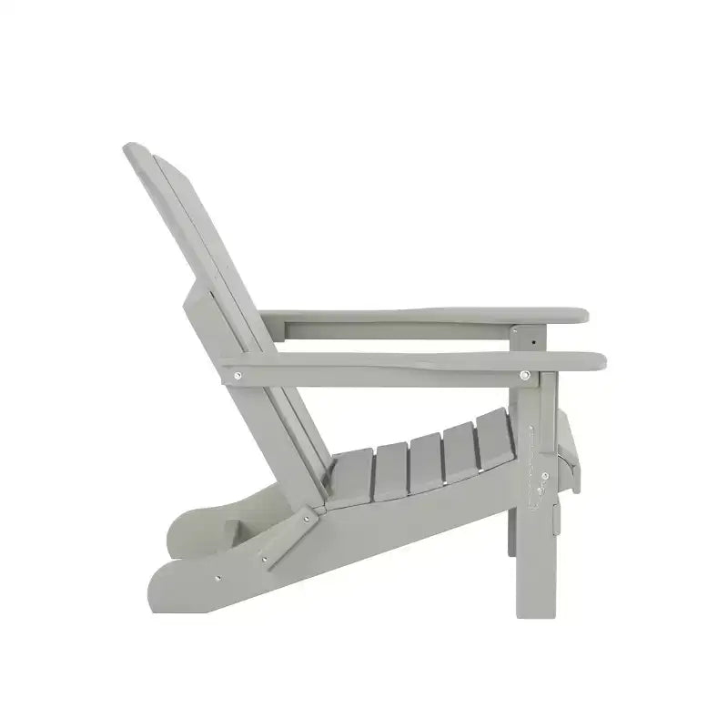 WestinTrends Malibu Sedia Adirondack Pieghevole da Esterno in HDPE con Pouf (Set da 2 Pezzi)