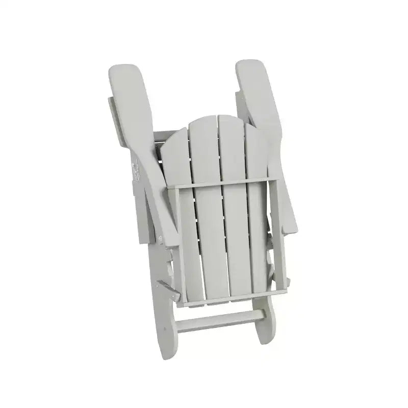 WestinTrends Malibu Sedia Adirondack Pieghevole da Esterno in HDPE con Pouf (Set da 2 Pezzi)