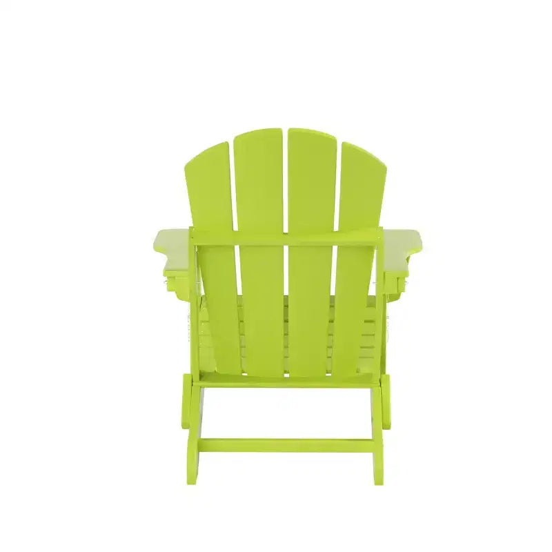 WestinTrends Malibu Set Sedia Adirondack Pieghevole da Esterno in HDPE con Tavolino (Set da 2 Pezzi)