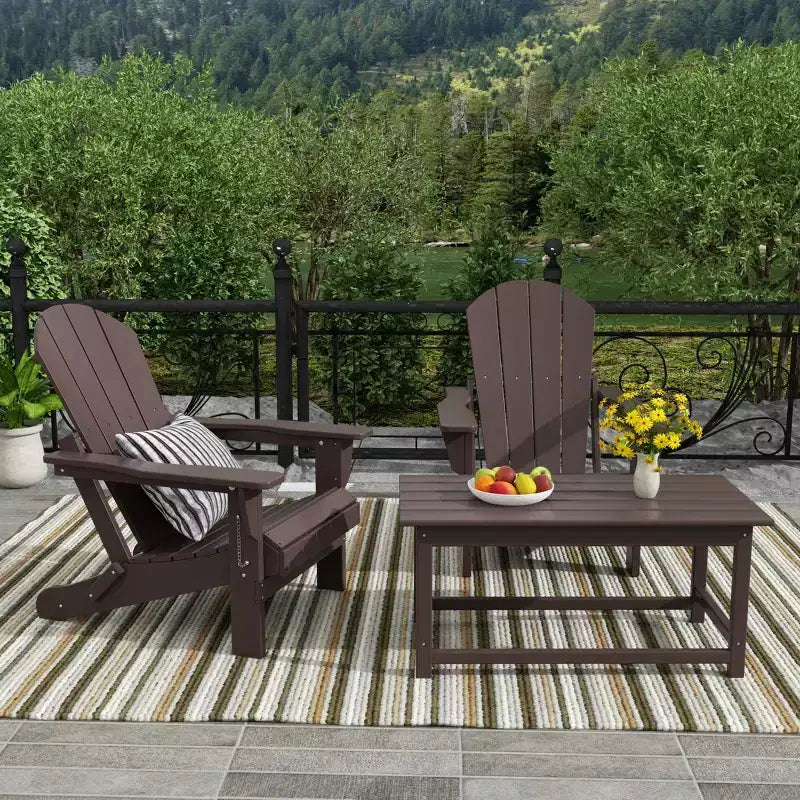 WestinTrends Set da conversazione Adirondack da esterno 3 pezzi