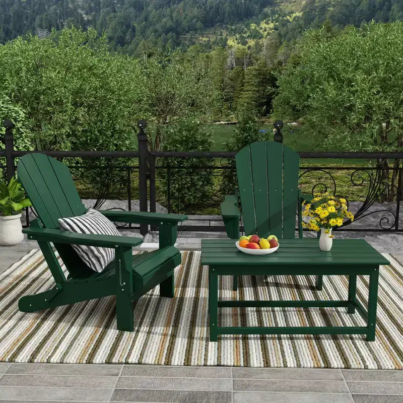 WestinTrends Set da conversazione Adirondack da esterno 3 pezzi