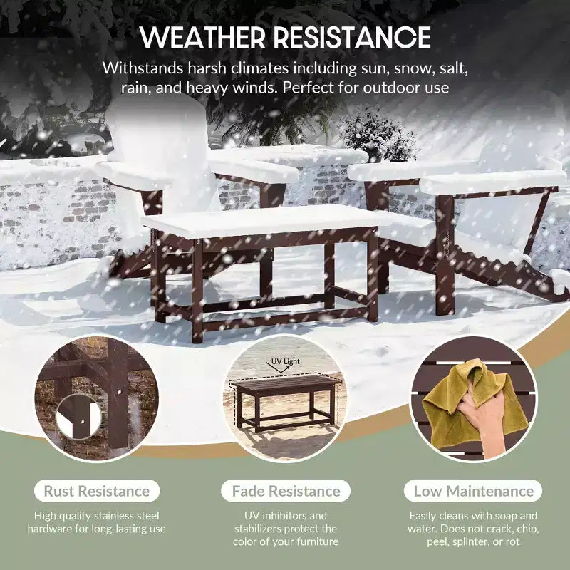 WestinTrends Tavolino da Caffè da Esterno Adirondack in HDPE