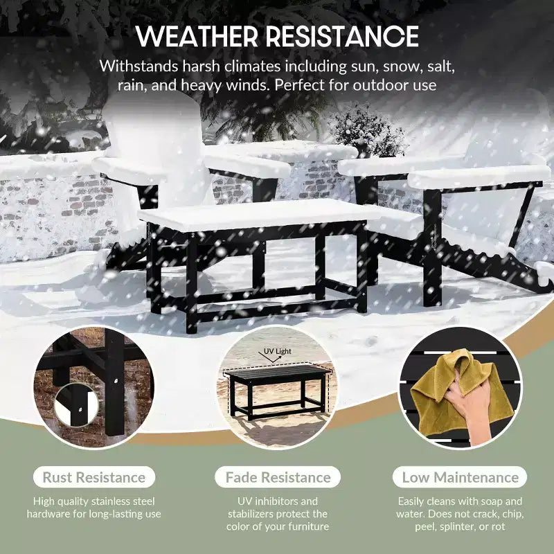 WestinTrends Tavolino da Caffè da Esterno Adirondack in HDPE