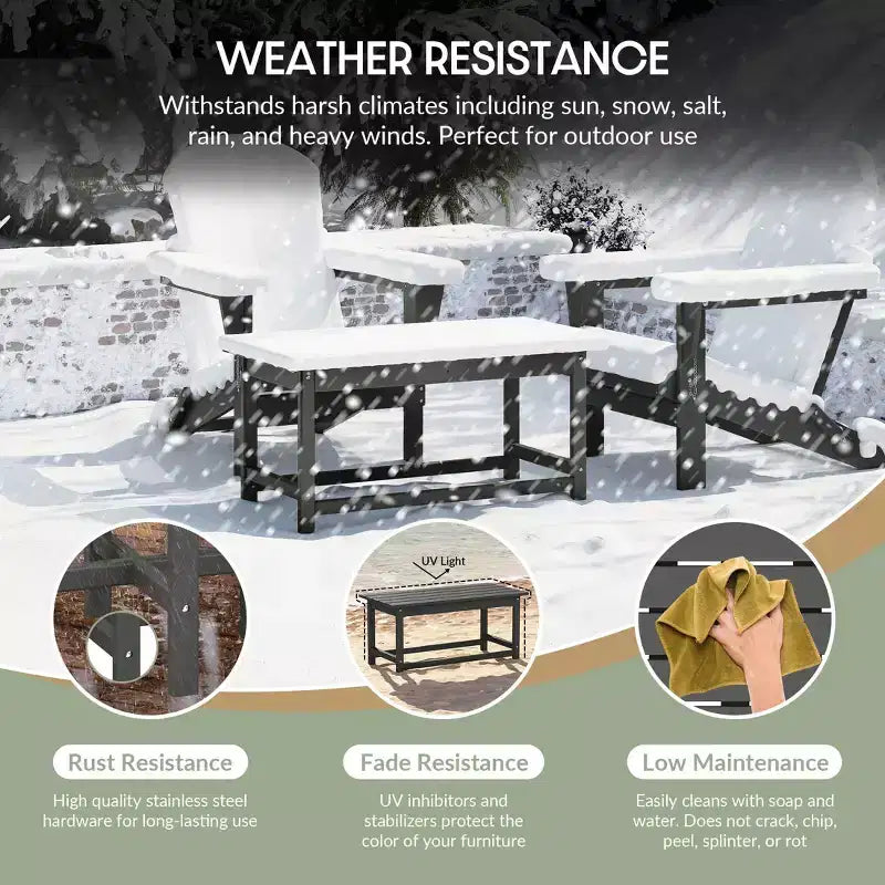 WestinTrends Tavolino da Caffè da Esterno Adirondack in HDPE
