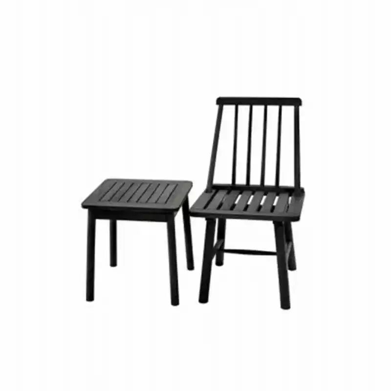 Jack Post Farmhouse Tavolino/Tavolo d'Appoggio Quadrato Adirondack in Legno Duro per Interni ed Esterni, per Patio, Piscina e Portico, Nero
