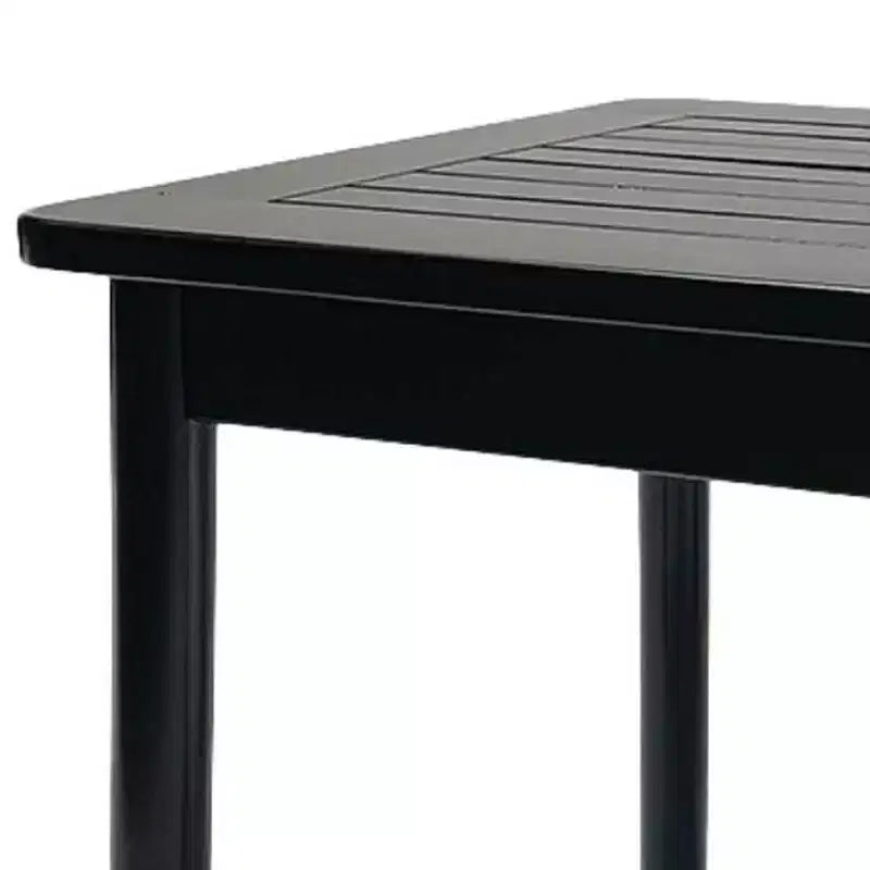 Jack Post Farmhouse Tavolino/Tavolo d'Appoggio Quadrato Adirondack in Legno Duro per Interni ed Esterni, per Patio, Piscina e Portico, Nero