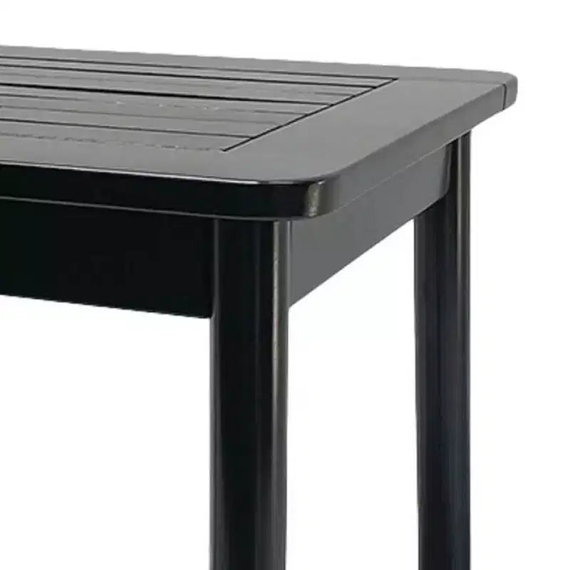Jack Post Farmhouse Tavolino/Tavolo d'Appoggio Quadrato Adirondack in Legno Duro per Interni ed Esterni, per Patio, Piscina e Portico, Nero