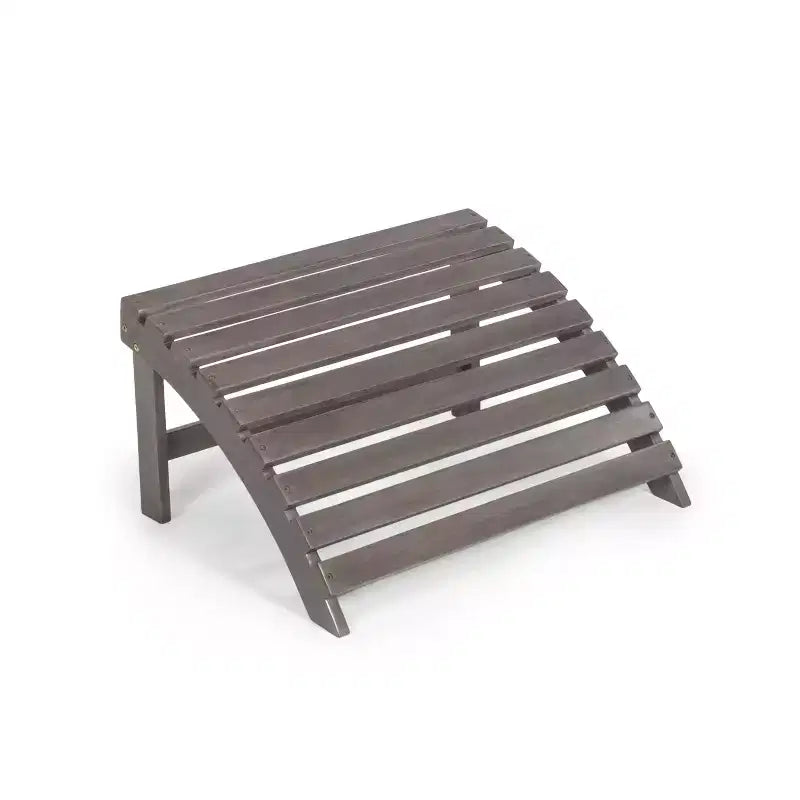 Sedia Adirondack tradizionale rustica Saranac in legno di acacia a 2 pezzi con poggiapiedi staccabile - JONATHAN Y