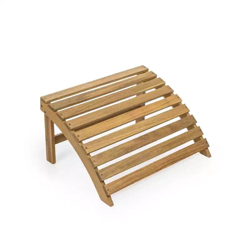 Sedia Adirondack tradizionale rustica Saranac in legno di acacia a 2 pezzi con poggiapiedi staccabile - JONATHAN Y