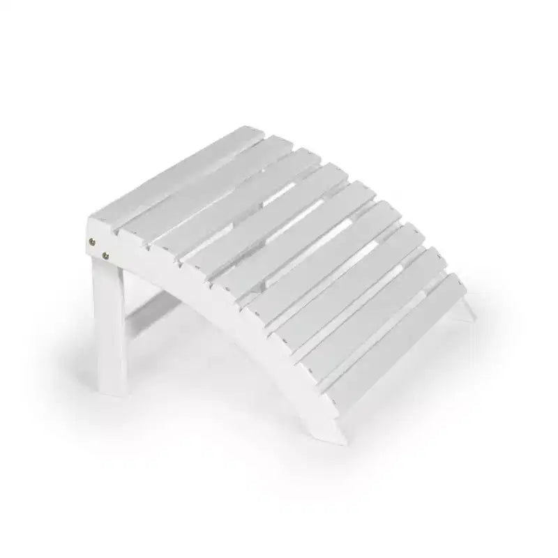 Sedia Adirondack tradizionale rustica Saranac in legno di acacia a 2 pezzi con poggiapiedi staccabile - JONATHAN Y