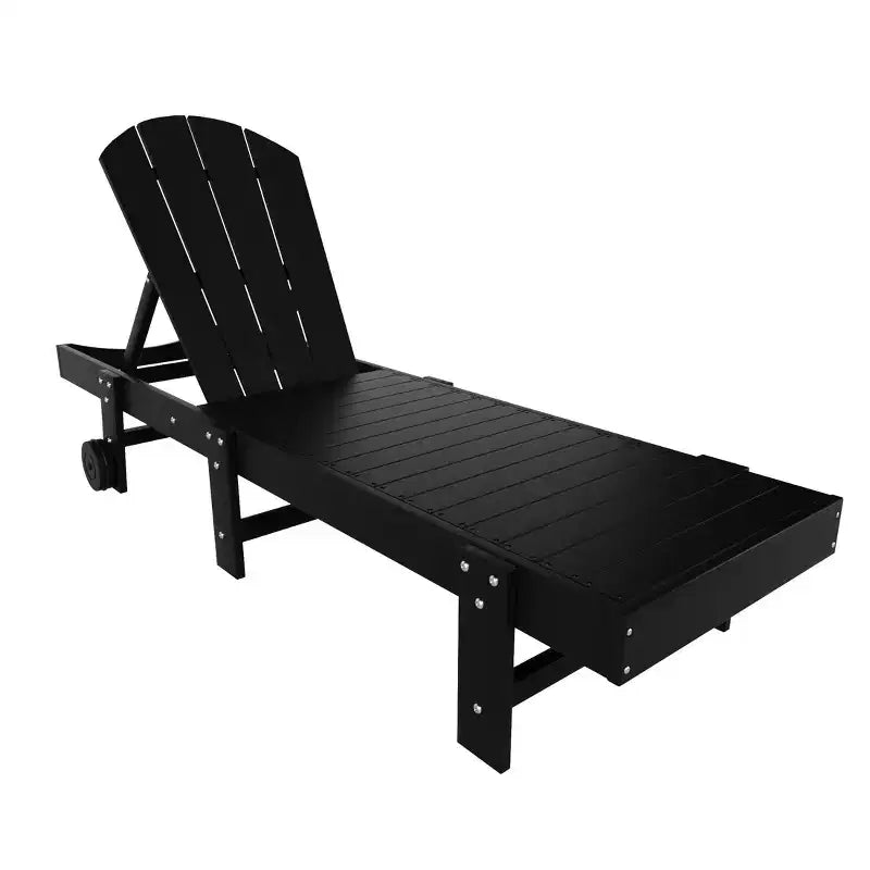 WestinTrends Malibu Chaise longue inclinable en polyéthylène avec roues (2 pièces)