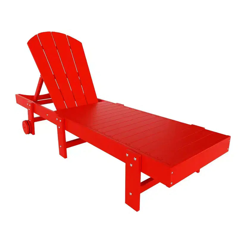 WestinTrends Malibu Chaise longue inclinable en polyéthylène avec roues (2 pièces)