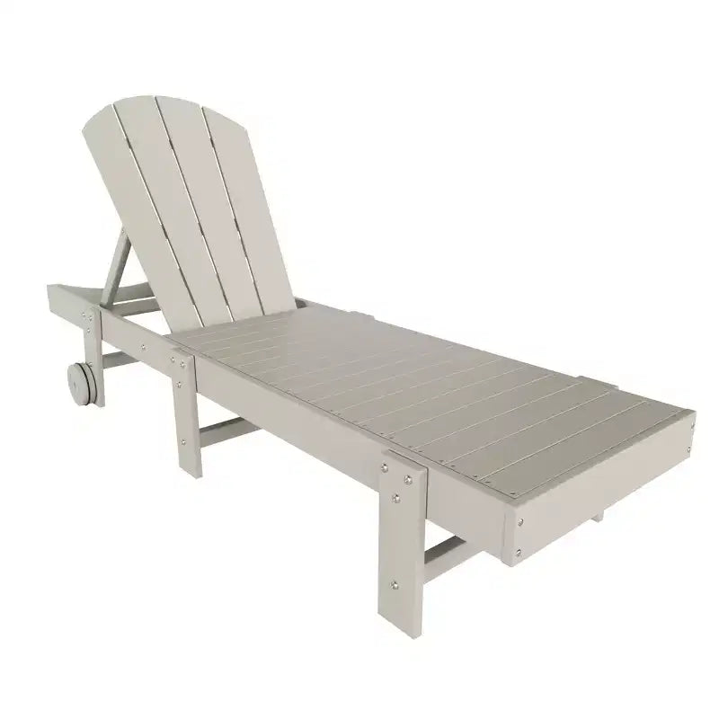 WestinTrends Malibu Chaise longue inclinable en polyéthylène avec roues (2 pièces)