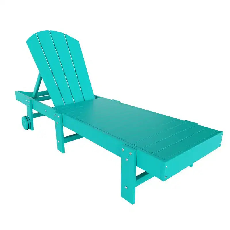 WestinTrends Malibu Chaise longue inclinable en polyéthylène avec roues (2 pièces)