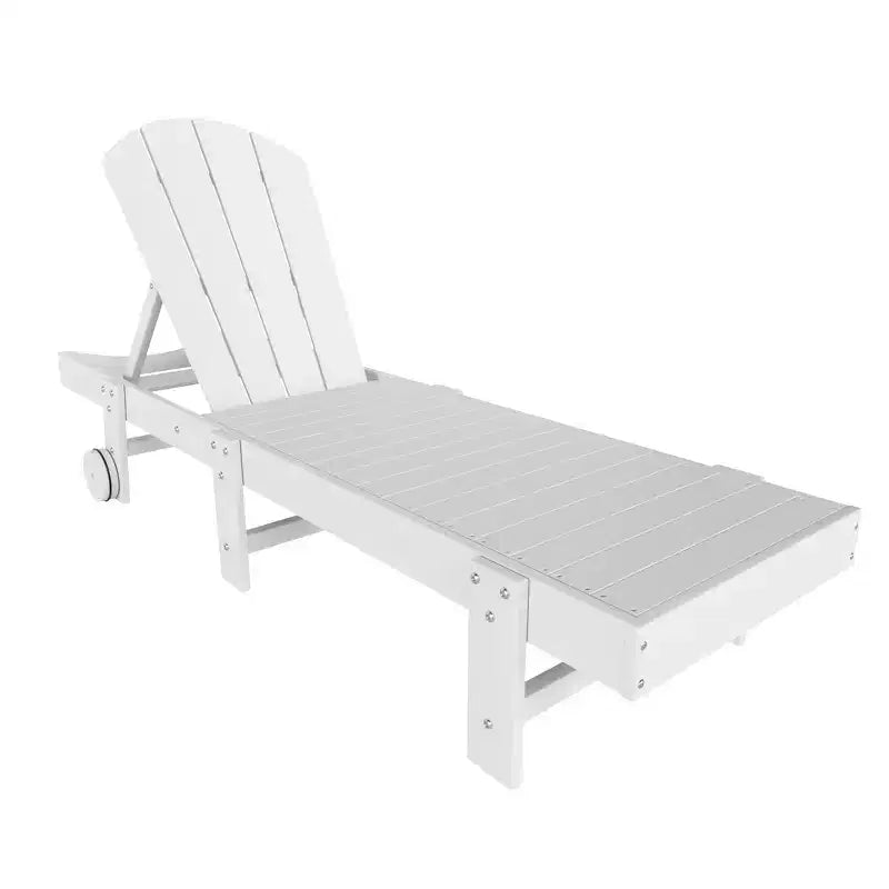WestinTrends Malibu Chaise longue inclinable en polyéthylène avec roues (2 pièces)