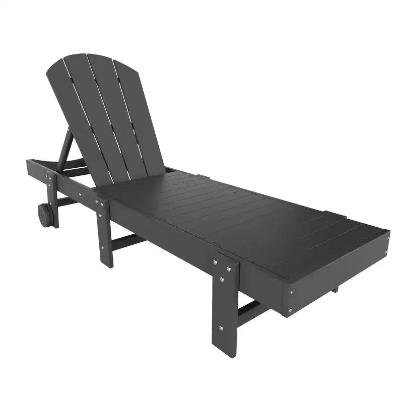 WestinTrends Malibu Chaise longue inclinable en polyéthylène avec roues (2 pièces)