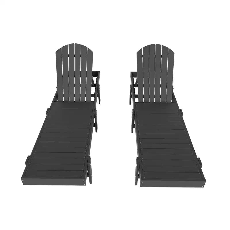 WestinTrends Dylan Chaise longue Adirondack classique inclinable en poly (lot de 2)