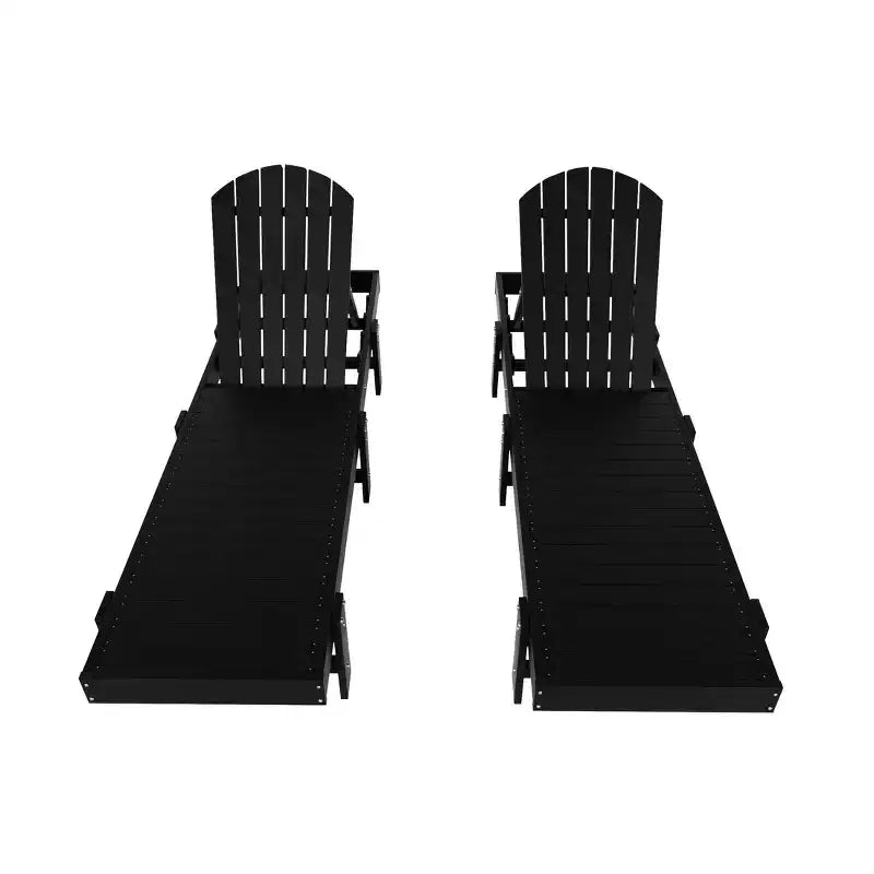WestinTrends Dylan Chaise longue Adirondack classique inclinable en poly (lot de 2)
