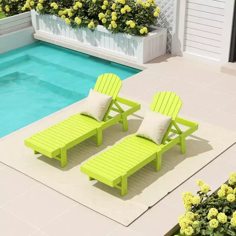 WestinTrends Dylan Chaise longue Adirondack classique inclinable en poly (lot de 2)