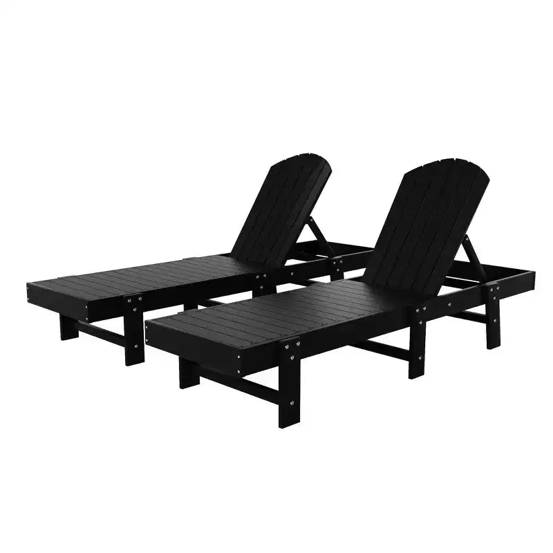 WestinTrends Dylan Chaise longue Adirondack classique inclinable en poly (lot de 2)