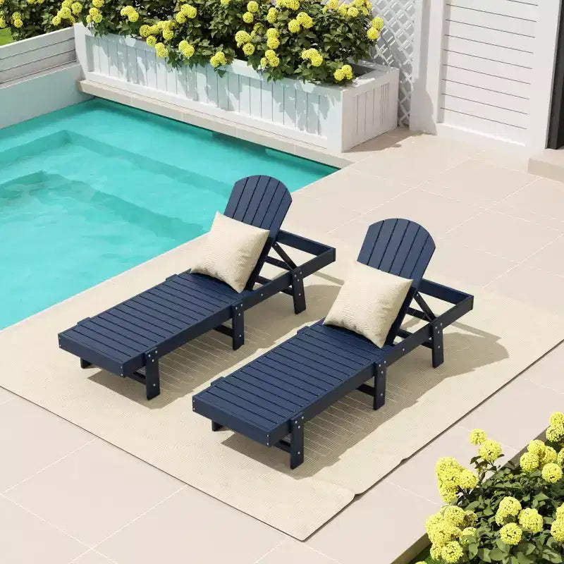 WestinTrends Dylan Chaise longue Adirondack classique inclinable en poly (lot de 2)