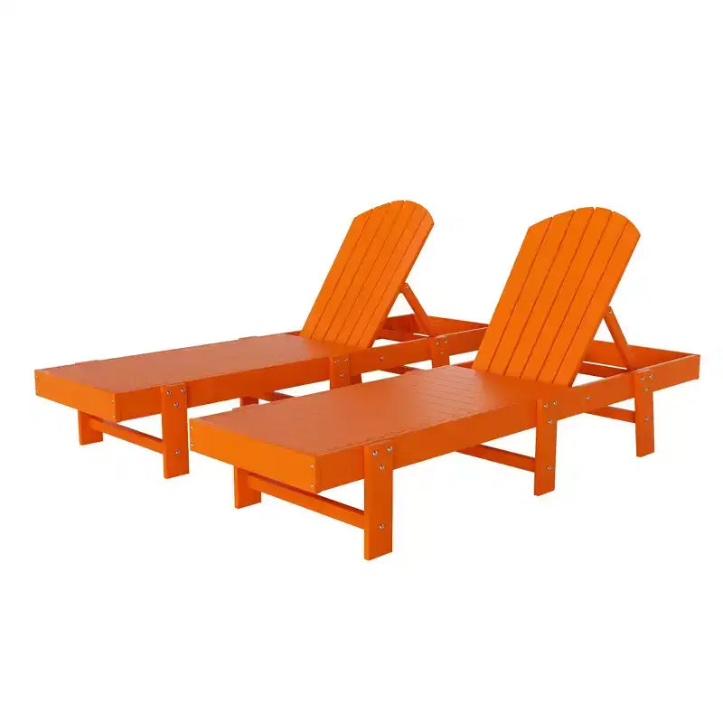 WestinTrends Dylan Chaise longue Adirondack classique inclinable en poly (lot de 2)