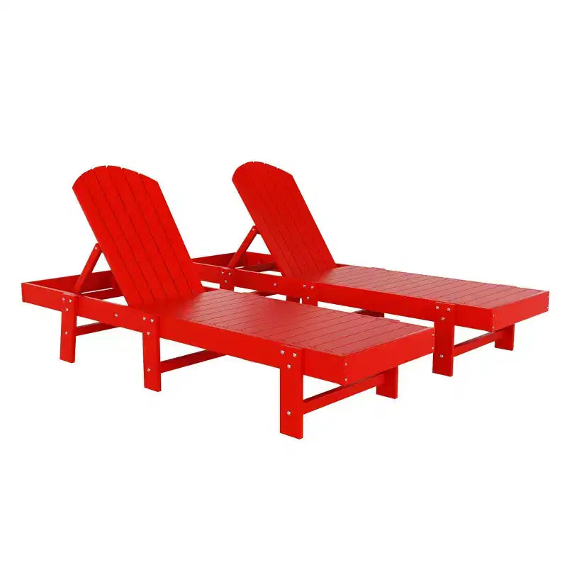 WestinTrends Dylan Classica Adirondack Poly Sdraio Reclinabile (Set di 2 pz)