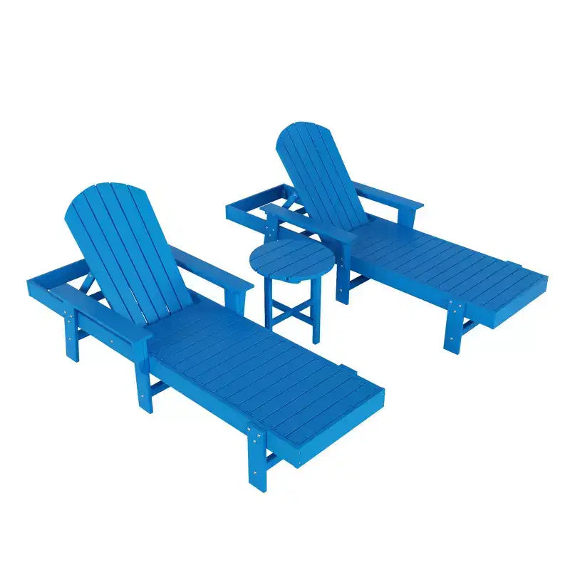 WestinTrends Dylan Chaise Reclinabile in Polietilene a 3 Pezzi Stile Adirondack con Braccioli