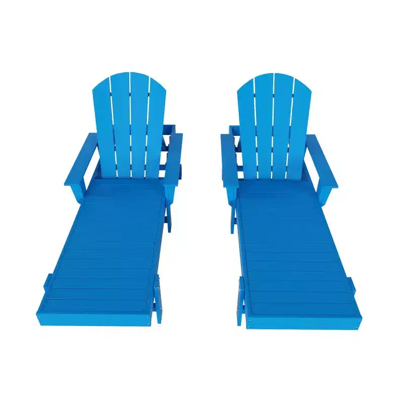 WestinTrends Dylan Chaise Longue reclinabile a 2 posti in poly con braccioli Adirondack