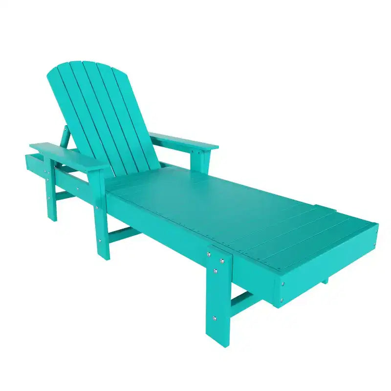 WestinTrends Dylan Chaise Longue reclinabile a 2 posti in poly con braccioli Adirondack
