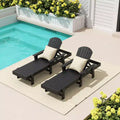 WestinTrends Dylan 2 Piece Adirondack Poly Reclining Chaise Lounge With Arms