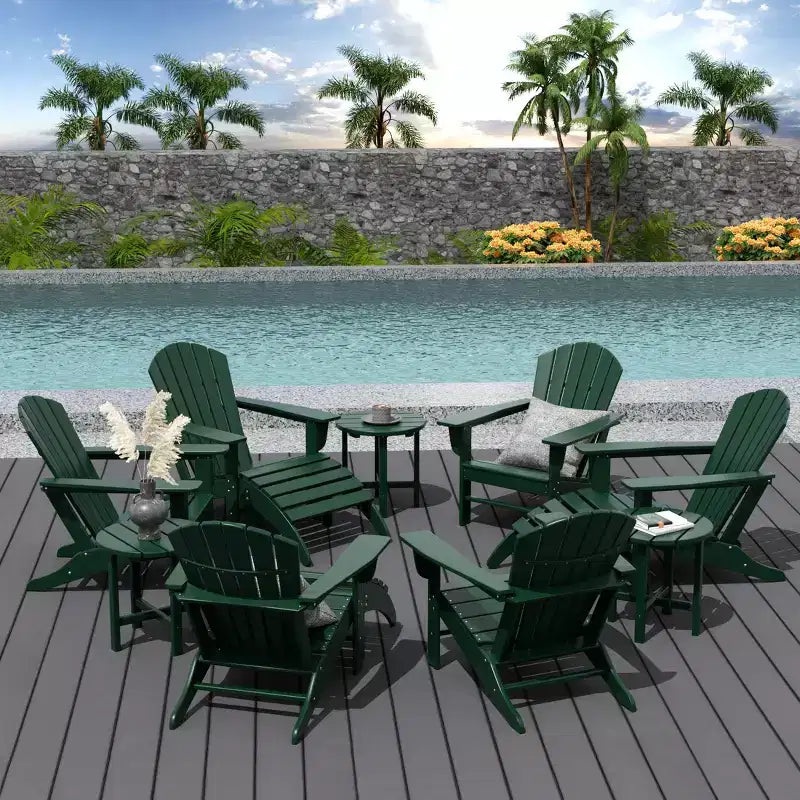 WestinTrends Dylan Sedia Adirondack da Esterno in HDPE (Set da 12 Pezzi)
