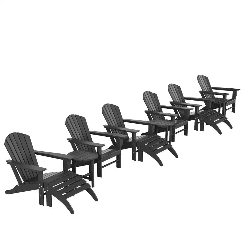 WestinTrends Dylan Sedia Adirondack da Esterno in HDPE (Set da 12 Pezzi)