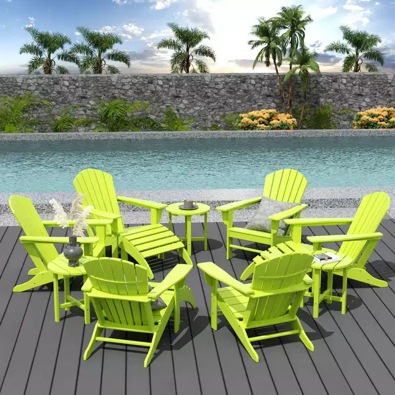 WestinTrends Dylan Sedia Adirondack da Esterno in HDPE (Set da 12 Pezzi)