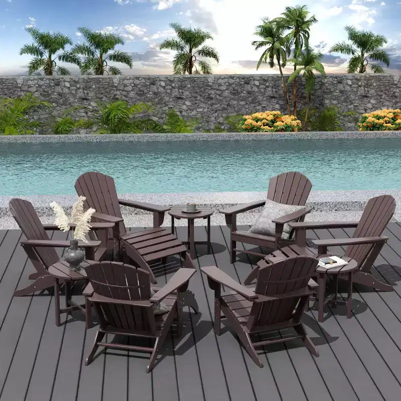 WestinTrends Dylan Sedia Adirondack da Esterno in HDPE (Set da 12 Pezzi)