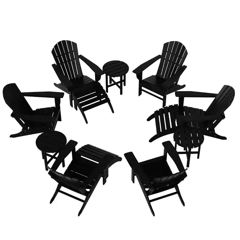 WestinTrends Dylan Sedia Adirondack da Esterno in HDPE (Set da 12 Pezzi)