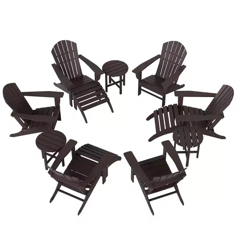 WestinTrends Dylan Sedia Adirondack da Esterno in HDPE (Set da 12 Pezzi)