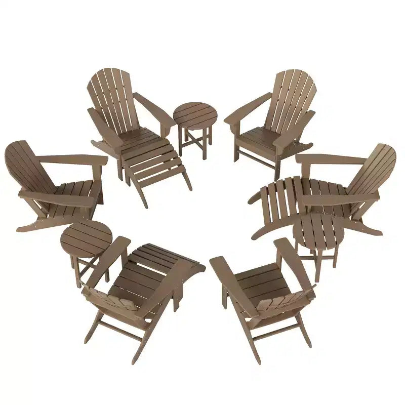 WestinTrends Dylan Sedia Adirondack da Esterno in HDPE (Set da 12 Pezzi)