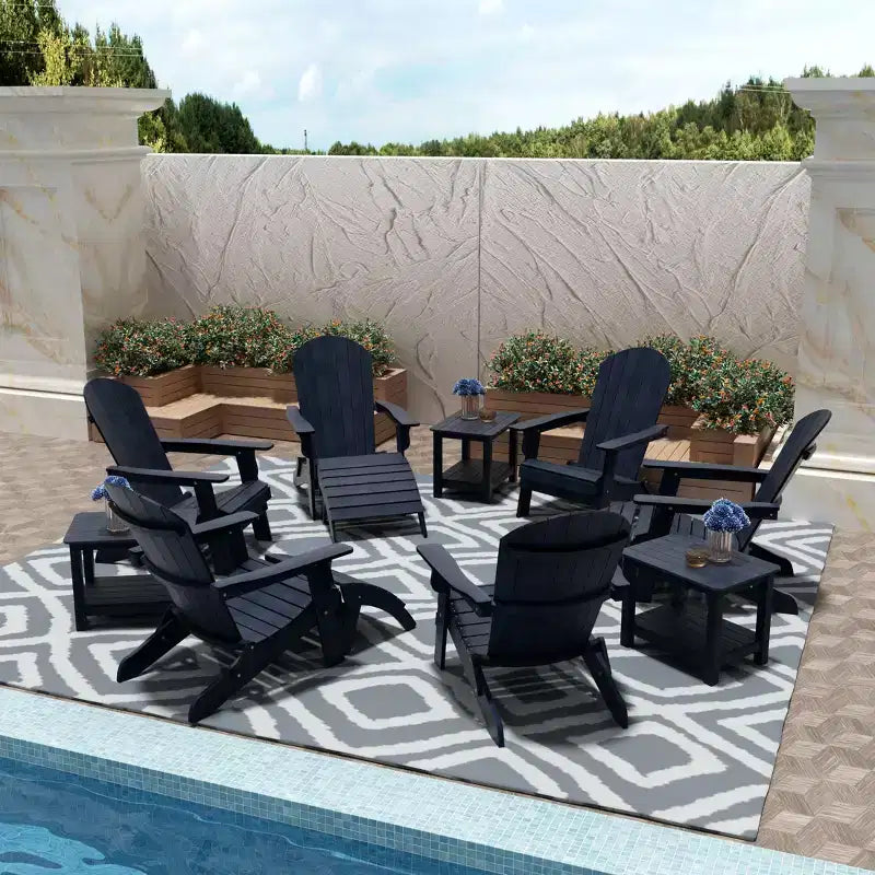 WestinTrends Tuscany HIPS Outdoor Patio Folding Adirondack Chair (set di 12 pezzi)
